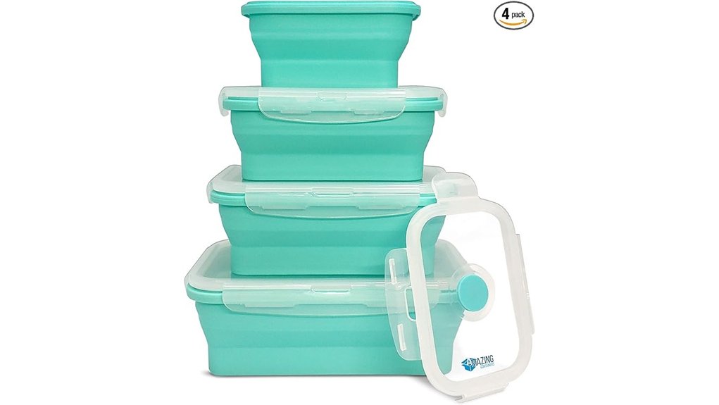 collapsible silicone food containers