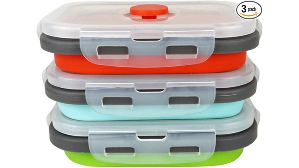 collapsible silicone food storage