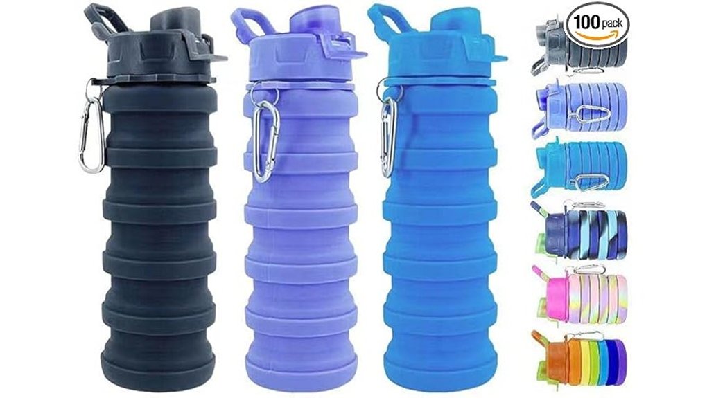 collapsible silicone sports bottles