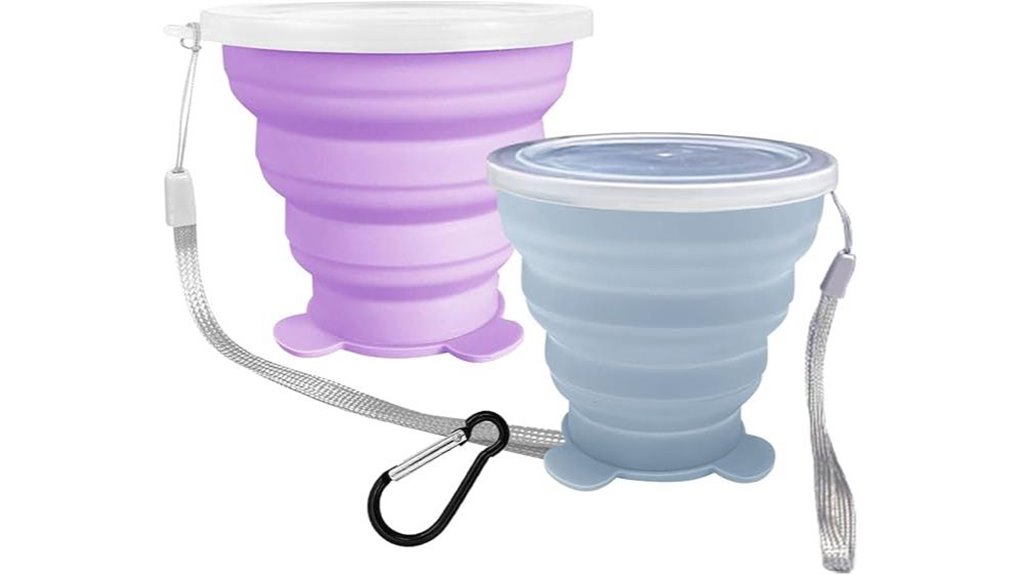 collapsible silicone travel cups