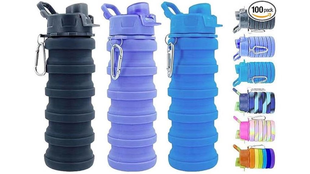 collapsible silicone water bottles
