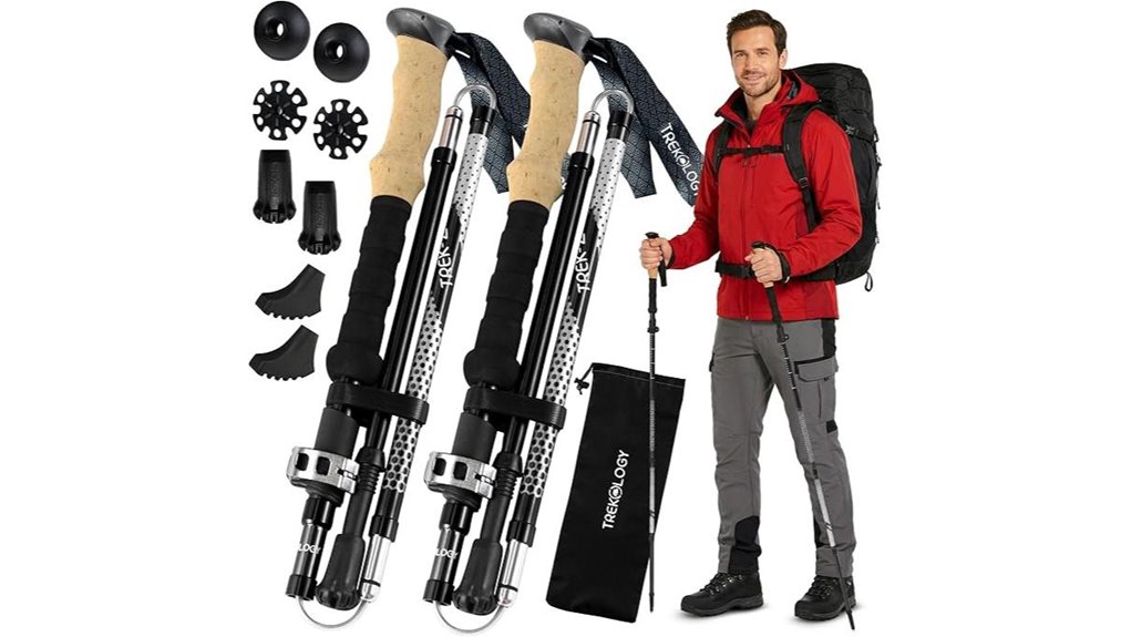 collapsible trekking poles for hikers