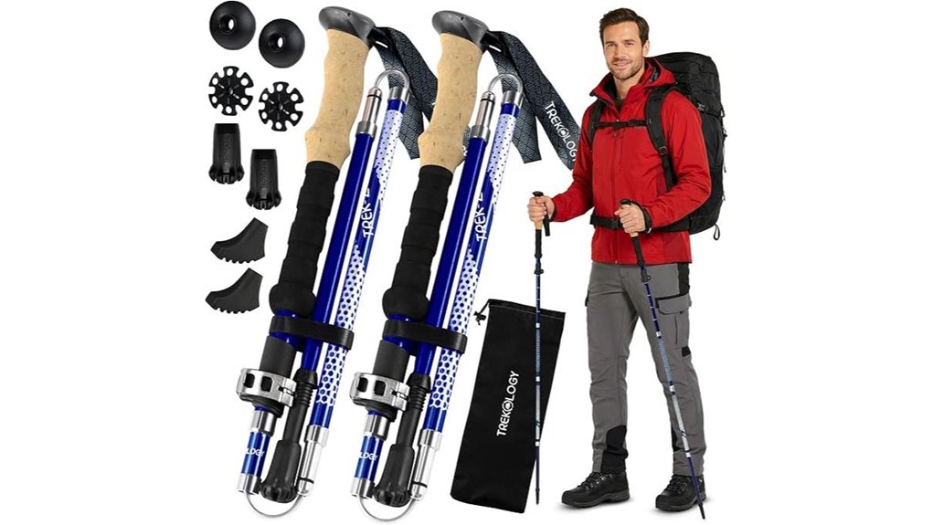 collapsible trekking poles for hikers