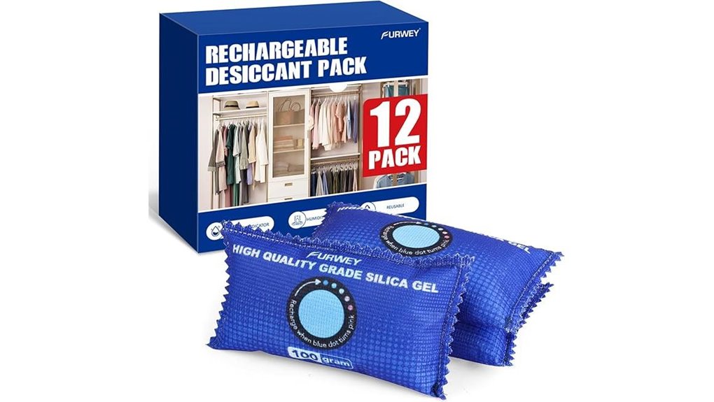 color changing rechargeable silica packs