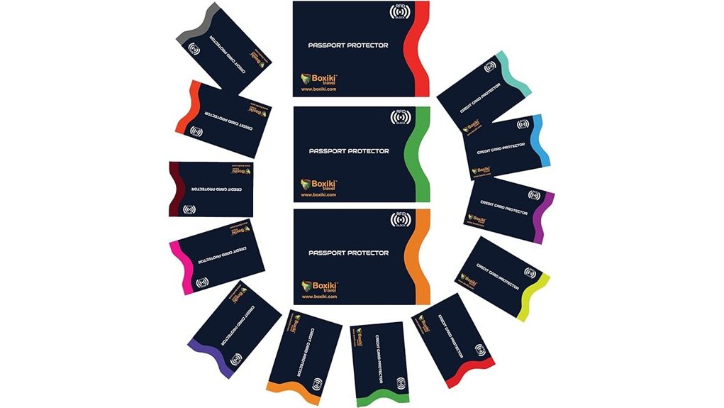 color coded rfid blocking sleeves