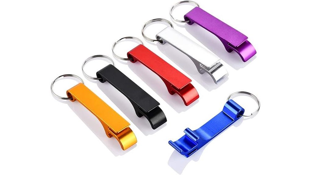 colorful metal keychain bottle openers