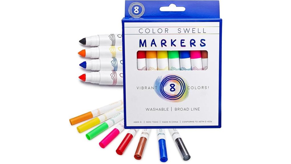 colorful washable broad line markers