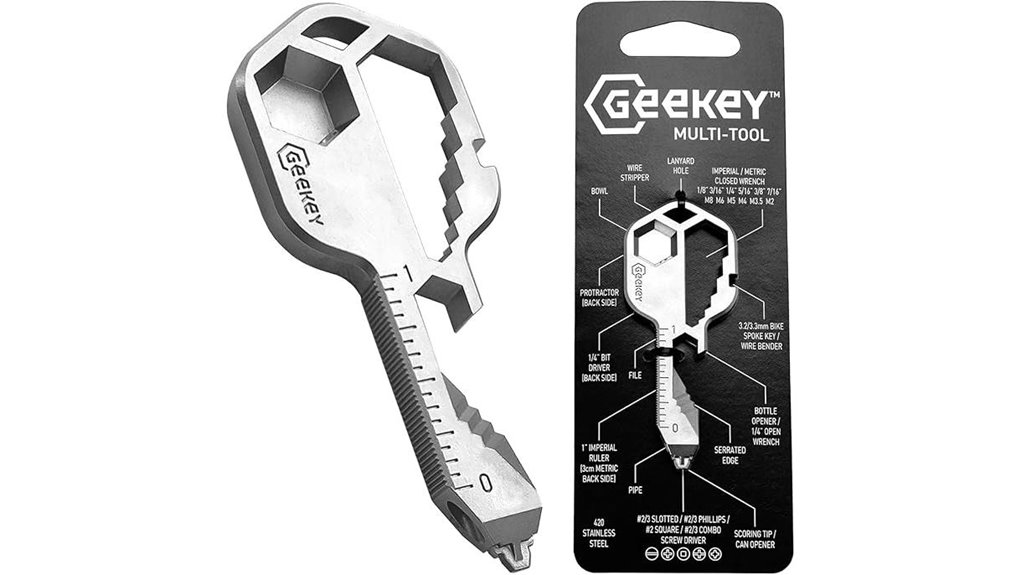 compact 16 function keychain multitool