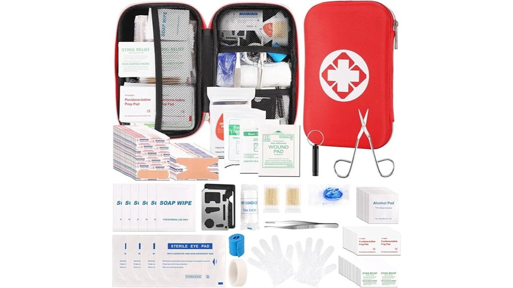compact 201 piece waterproof first aid
