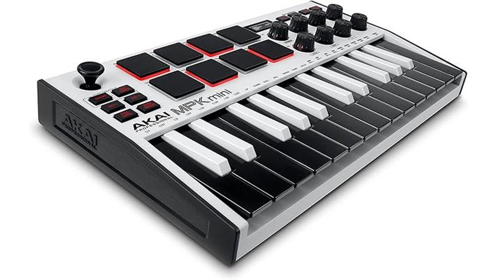 compact 25 key usb midi controller