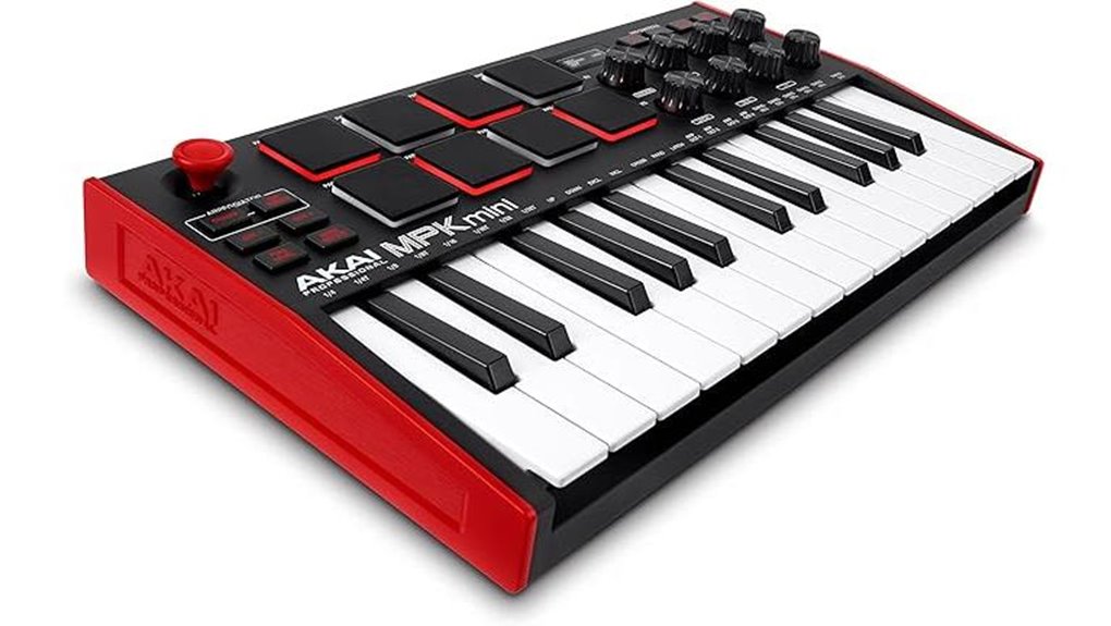 compact 25 key usb midi controller