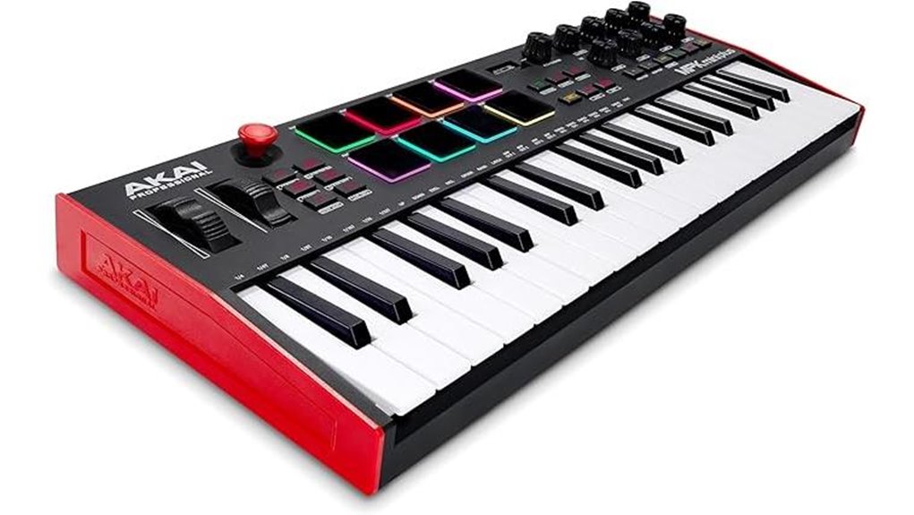 compact 37 key usb midi controller