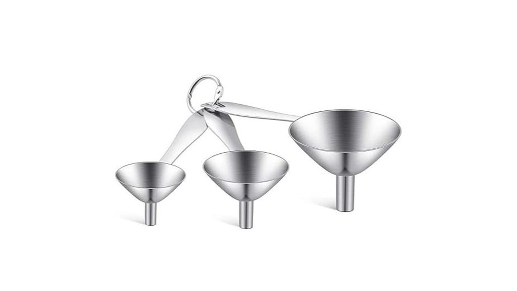 compact 3 in 1 stainless funnel