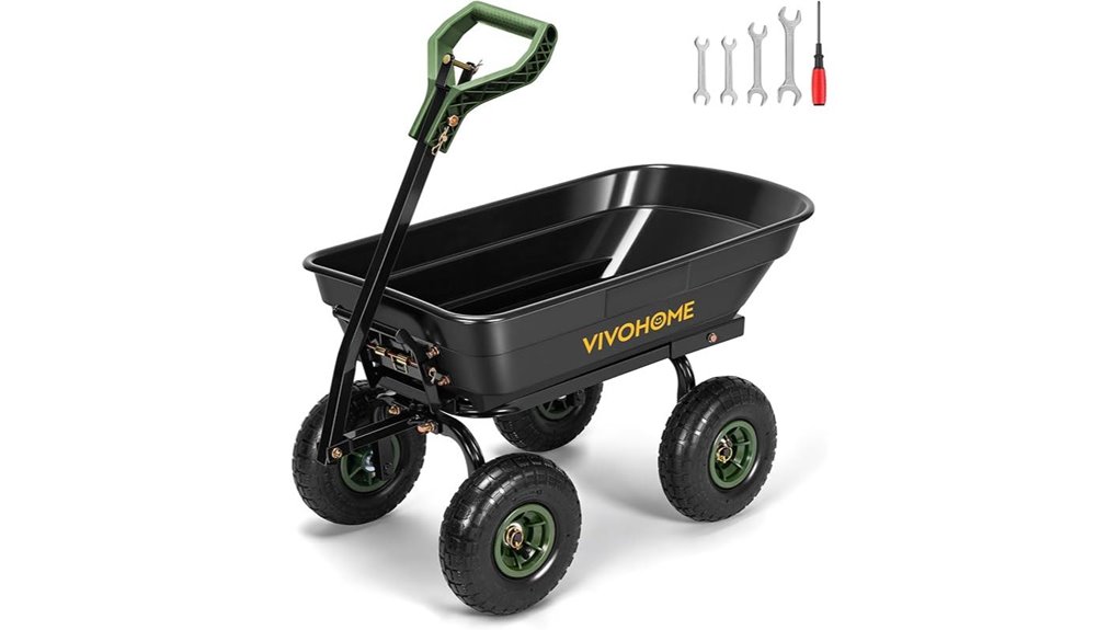 compact 4 cu ft utility dump wagon