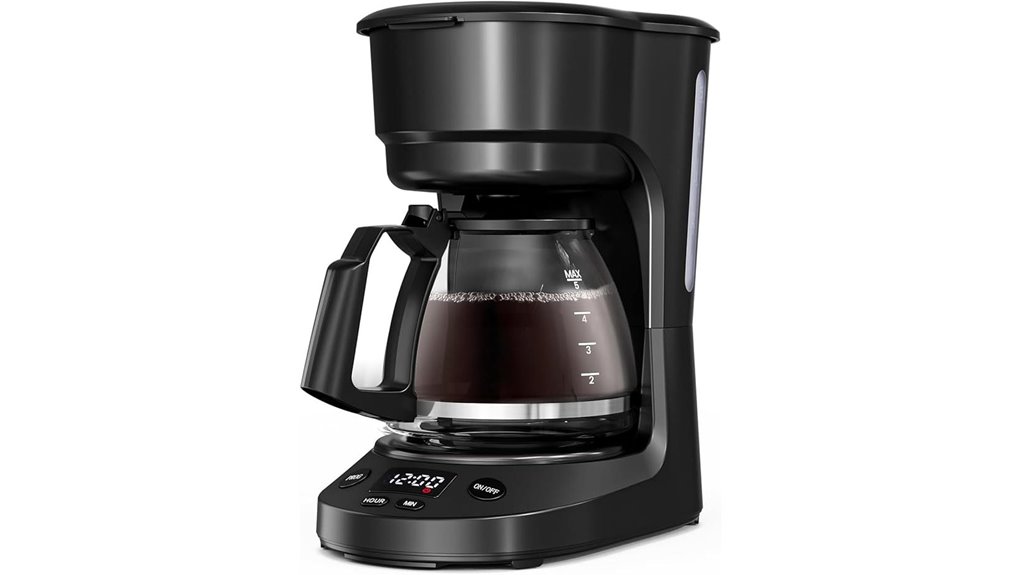 compact 5 cup portable drip coffee maker