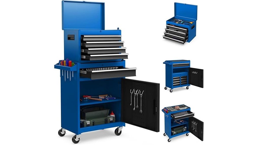 compact 5 drawer rolling toolbox