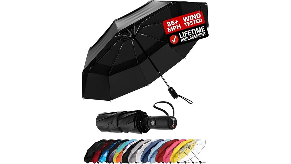 compact 85mph windproof umbrella
