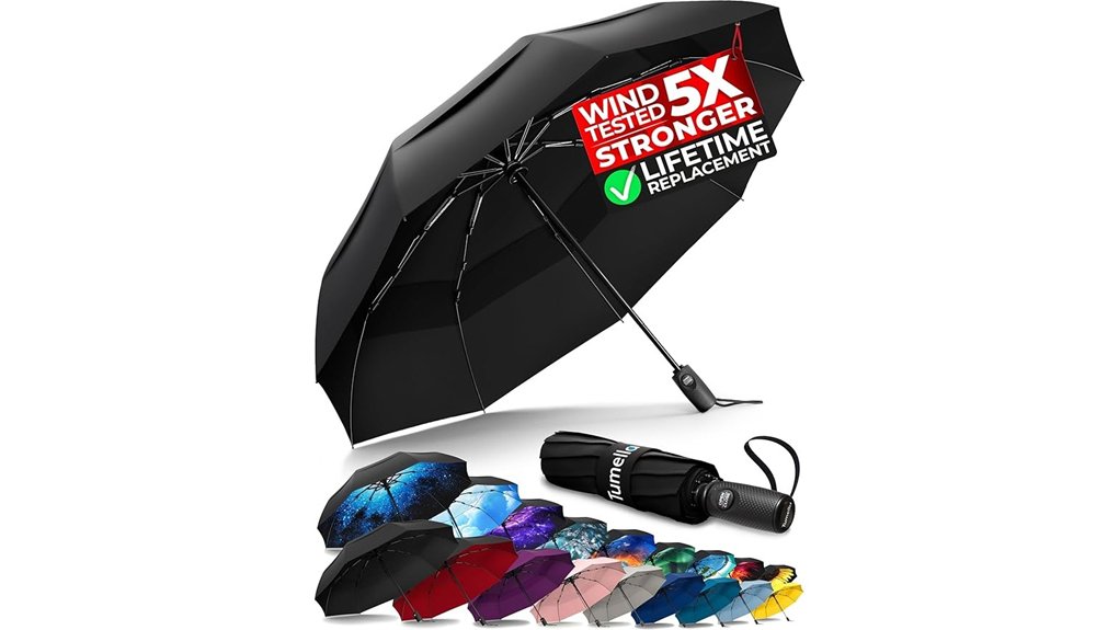 compact automatic windproof travel umbrella