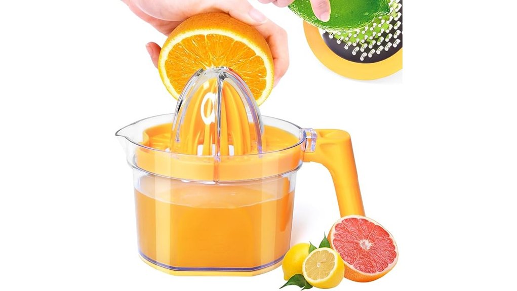 compact multifunctional lemon citrus juicer