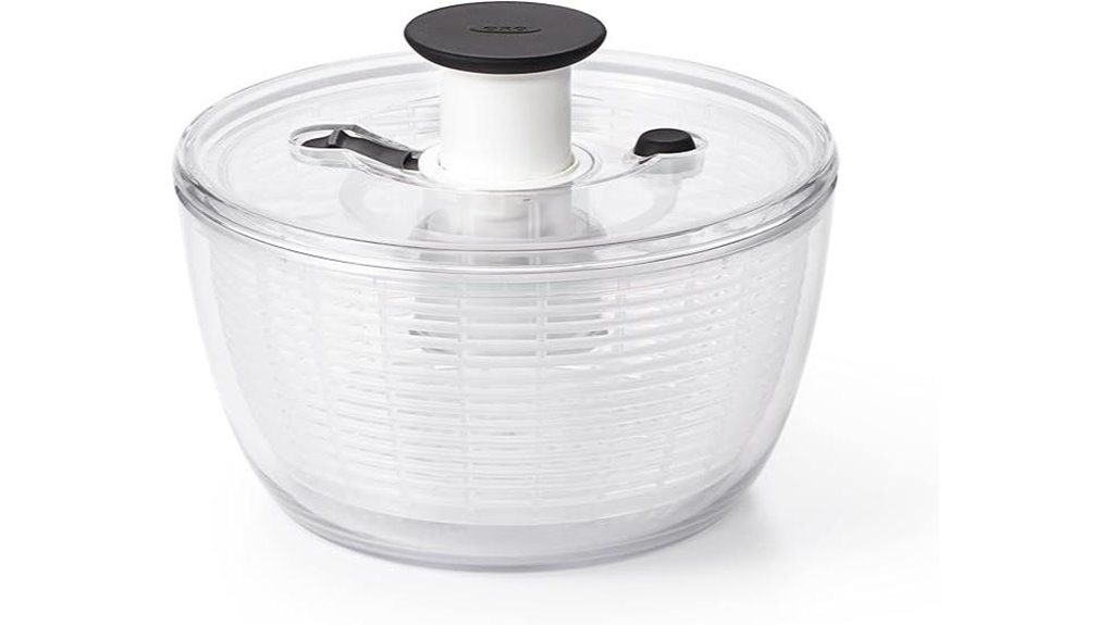 compact salad and herb spinner