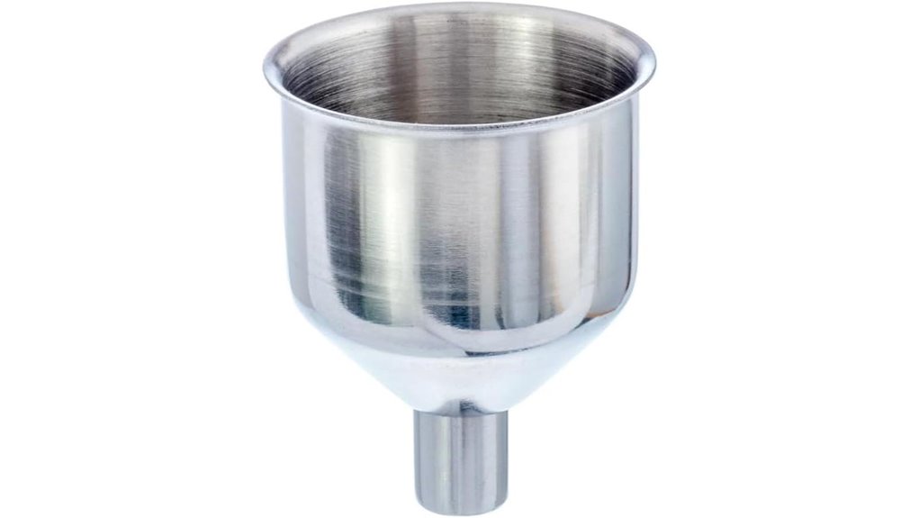 compact stainless steel funnel