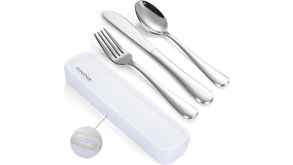compact stainless steel travel utensils
