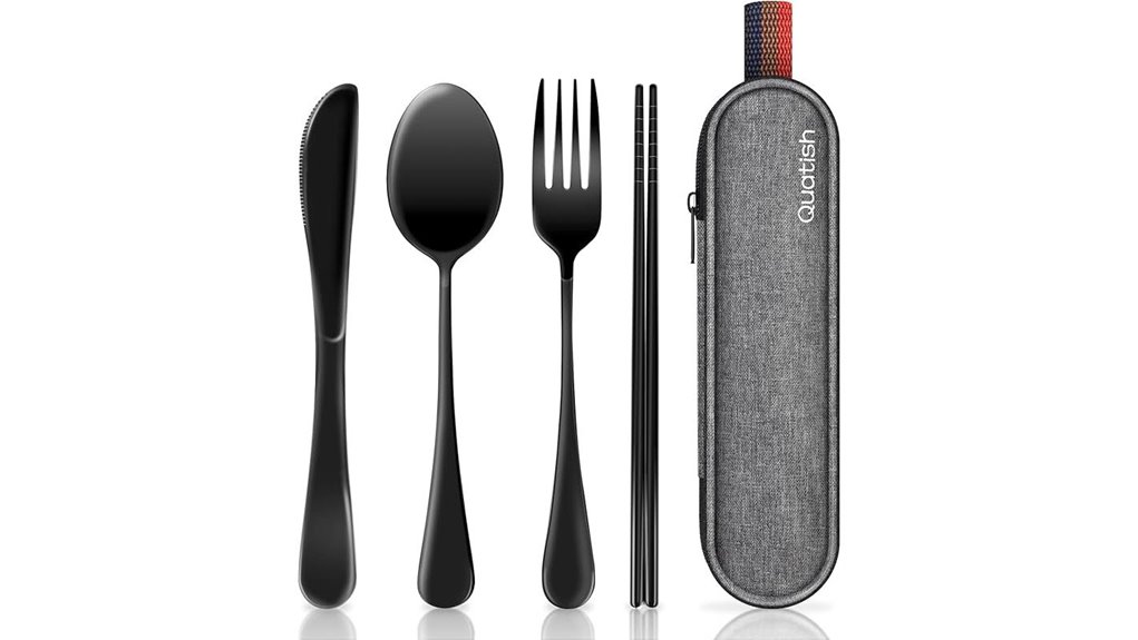 compact stainless steel travel utensils