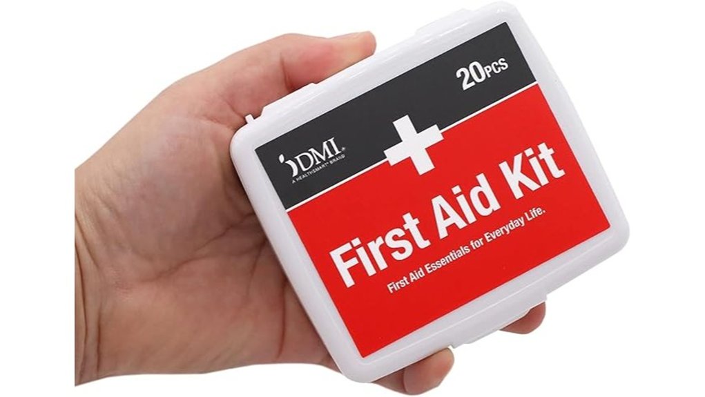 compact water resistant 20 piece first aid