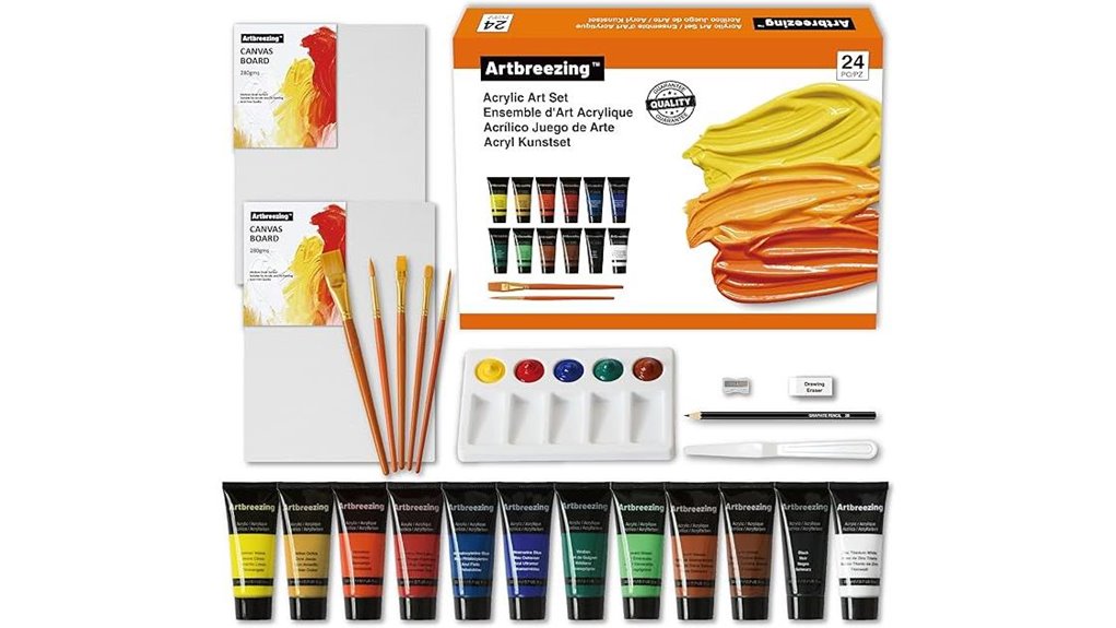 complete beginner acrylic painting set