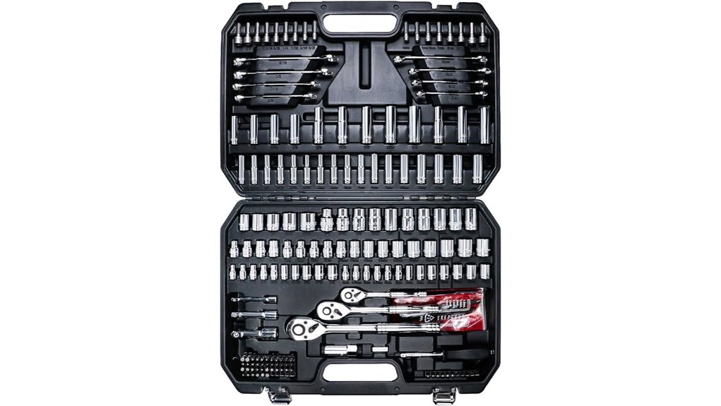 comprehensive 202 piece mechanics socket set