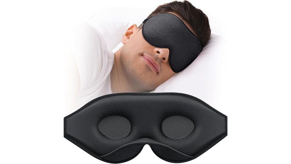 contoured sleep mask for side sleepers