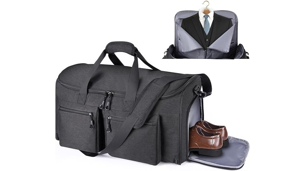 convertible 2 in 1 garment duffle