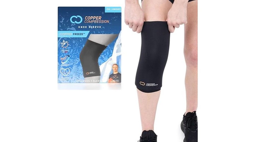 copper infused knee compression sleeve