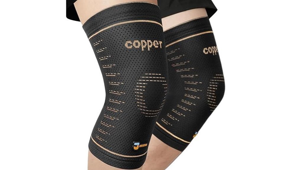 copper infused medium knee braces