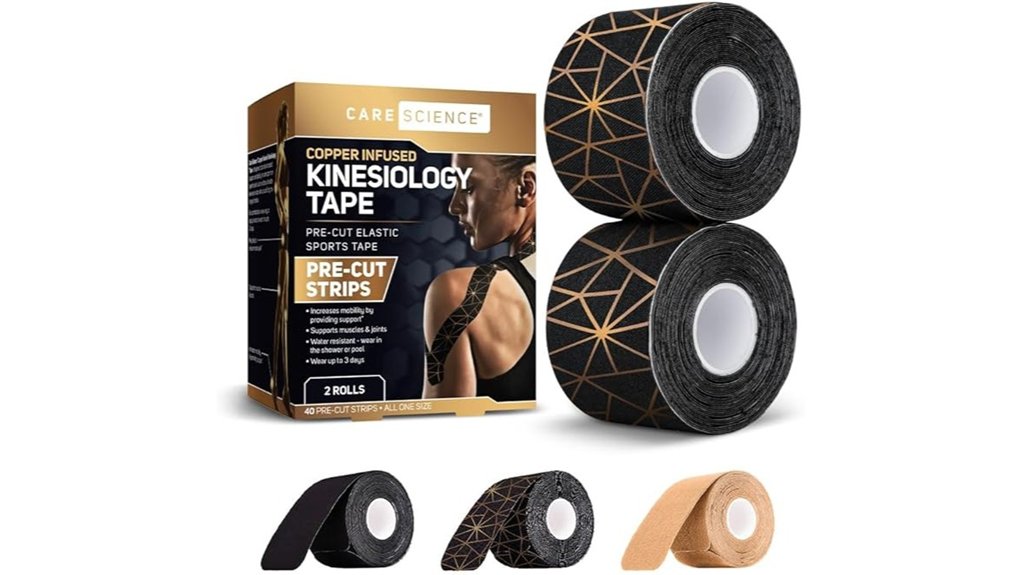 copper infused waterproof kinesiology tape