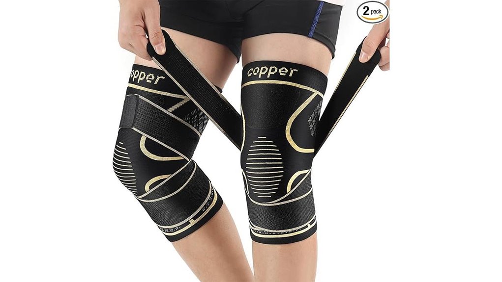 copper knee brace compression sleeves