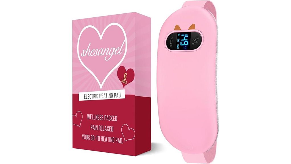 cordless pink menstrual massage pad