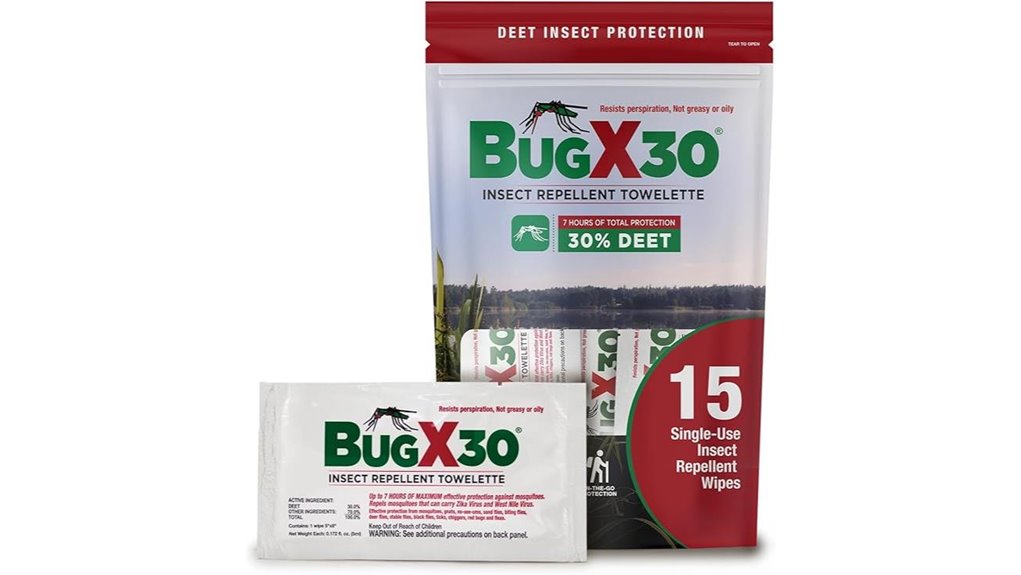 coretex deet insect repellent wipes