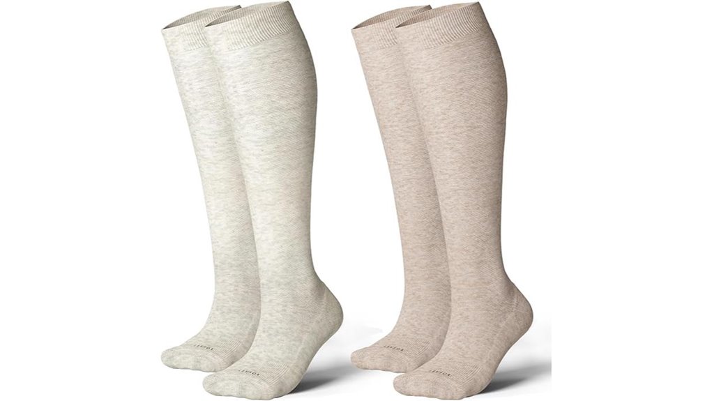 cotton 20 30 mmhg knee high compression