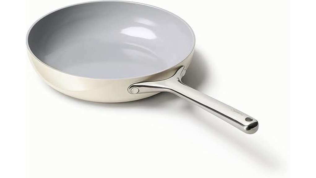 cream 10 5 ceramic nonstick frying