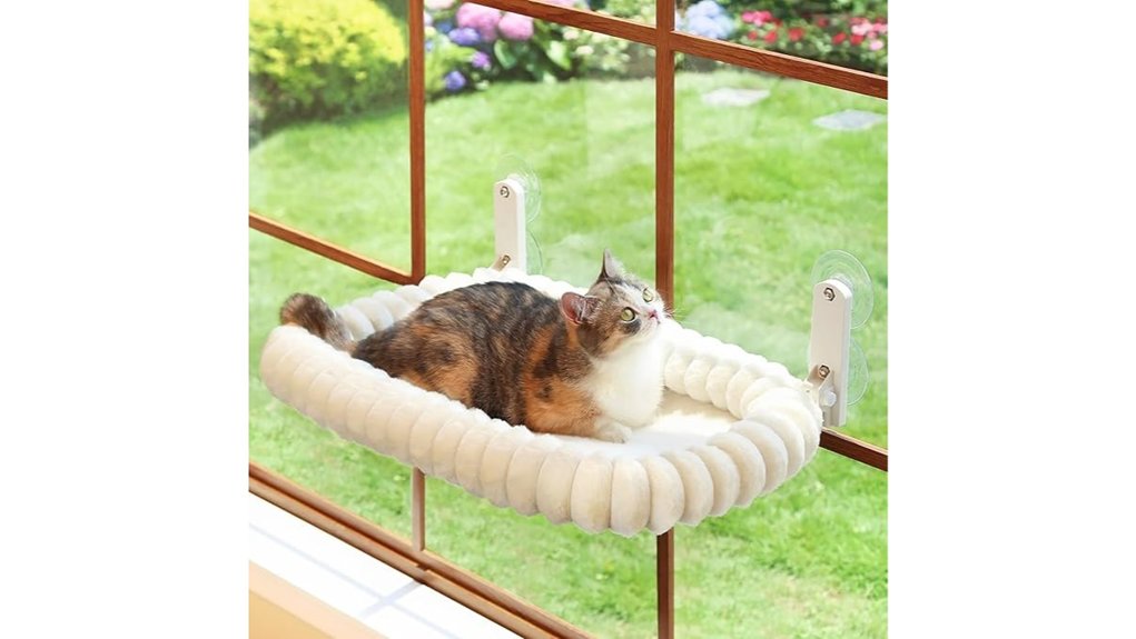 cream foldable window cat perch