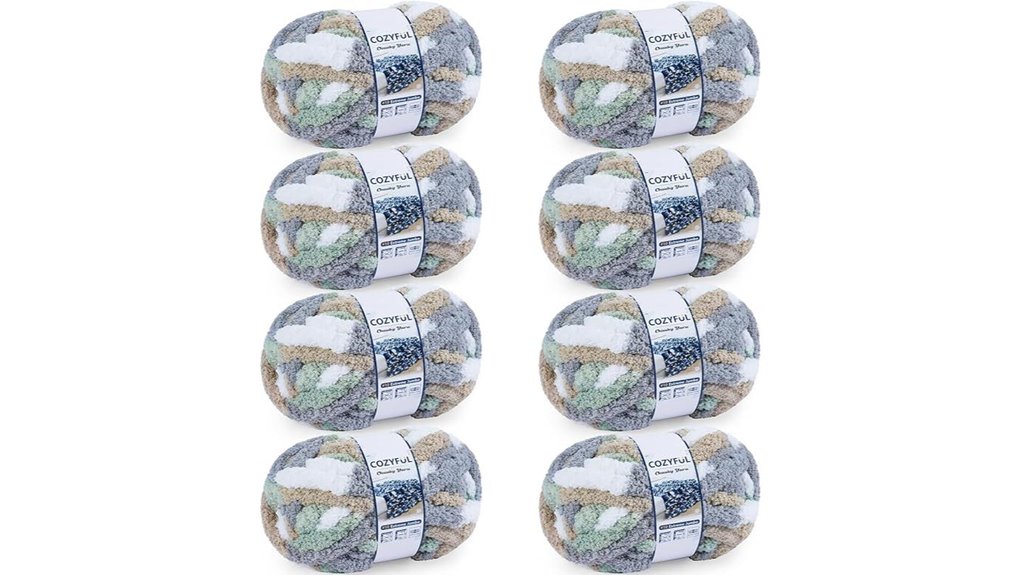 cream sage chunky chenille blanket