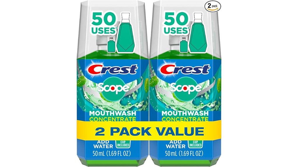 crest mint travel mouthwash concentrate