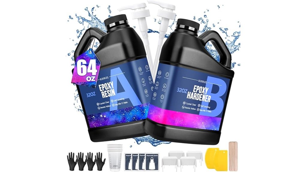 crystal clear 64oz non yellowing epoxy