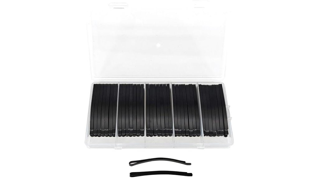 curved black bobby pins