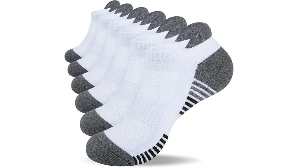cushioned low cut athletic ankle socks