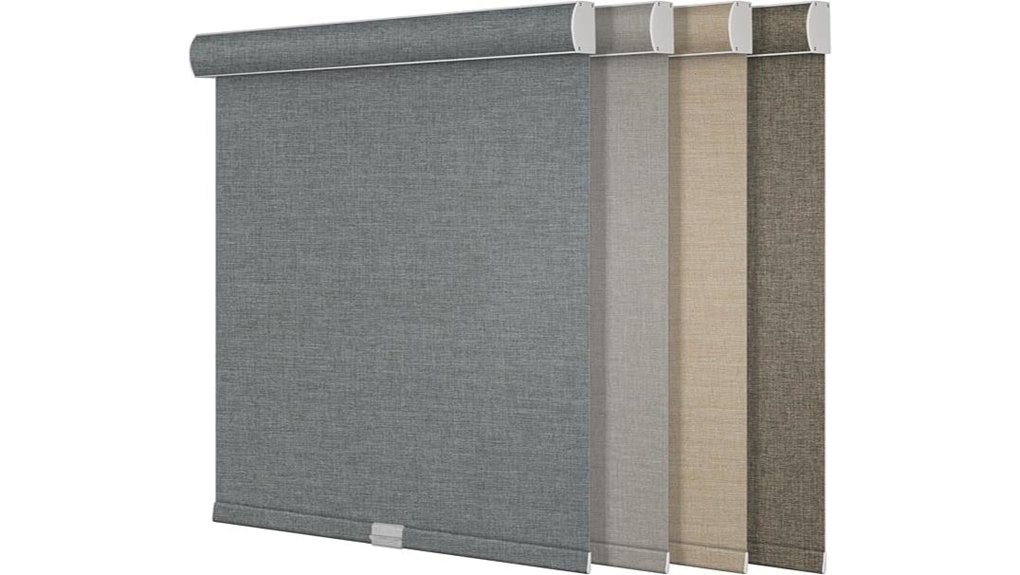 custom cordless blackout linen roller