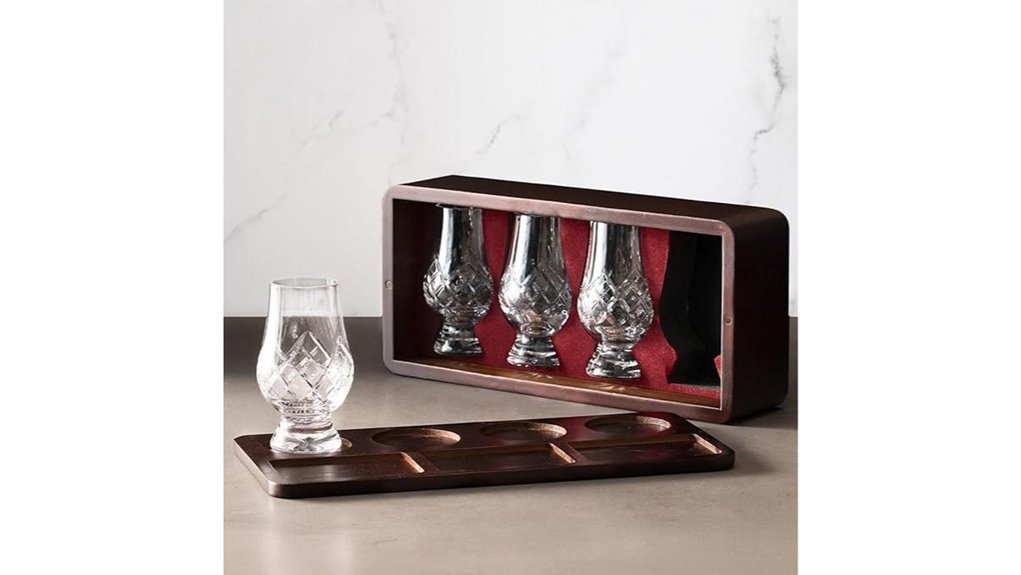 cut crystal glencairn whiskey glasses