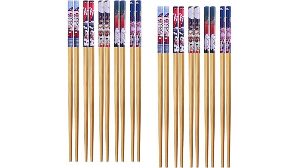 cute cat bamboo chopsticks