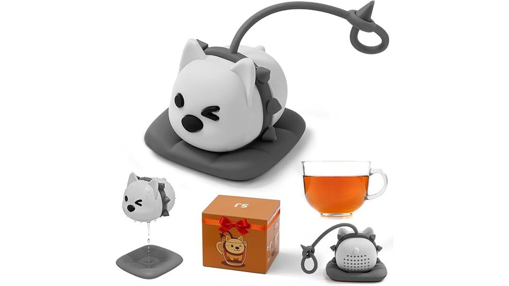 cute dog silicone tea infuser